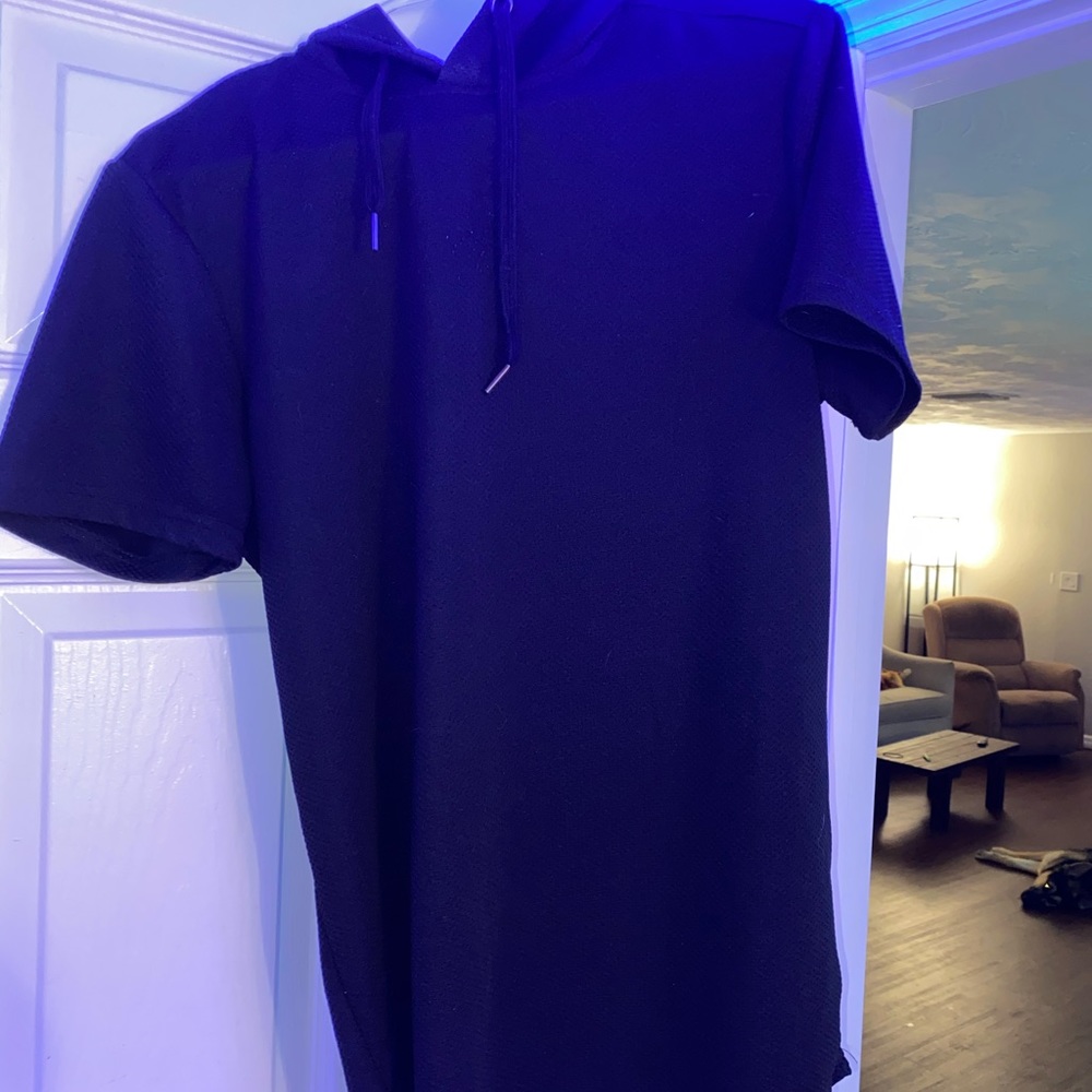 Black Hooded T-Shirt